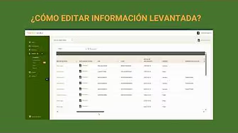 Video: editar la información levantada